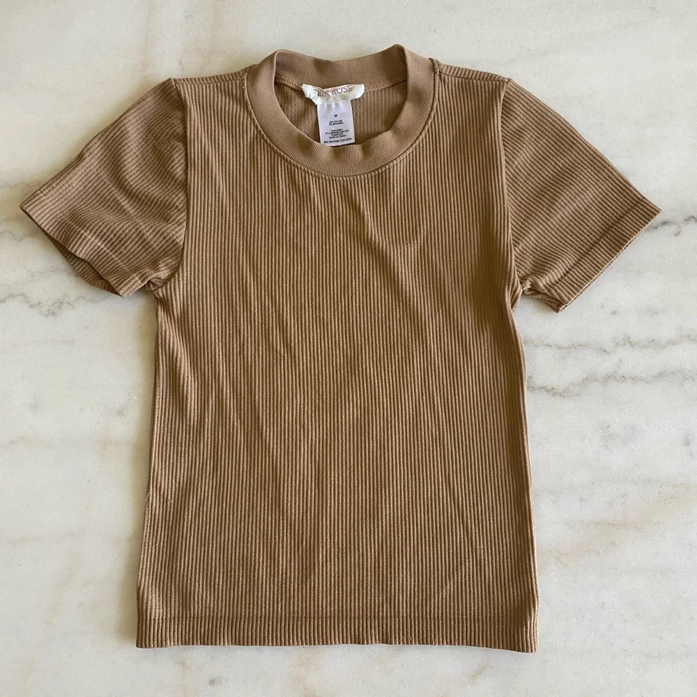 Pink Rose Basic Tee - Picture 1 of 3